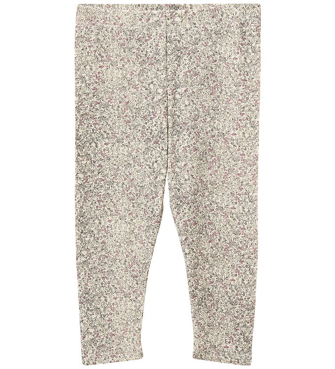 Sofie Schnoor Leggings - NalineKB - Beige/Rosa m. Blomster