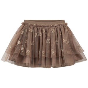 Sofie Schnoor Nederdel - Tyl - Siggysk - Brun m. Glitter