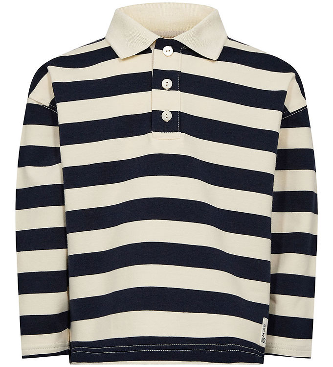 Sofie Schnoor Polobluse - Dark Blue m. Striber