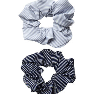 Sofie Schnoor Scrunchies - 2-pak - Cimb. Light Blue/Navy Striped