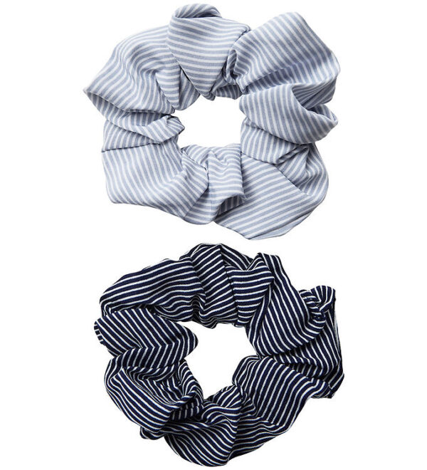 Sofie Schnoor Scrunchies - 2-pak - Cimb. Light Blue/Navy Striped