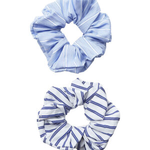 Sofie Schnoor Scrunchies - 2-pak - Off White/Blue Striped