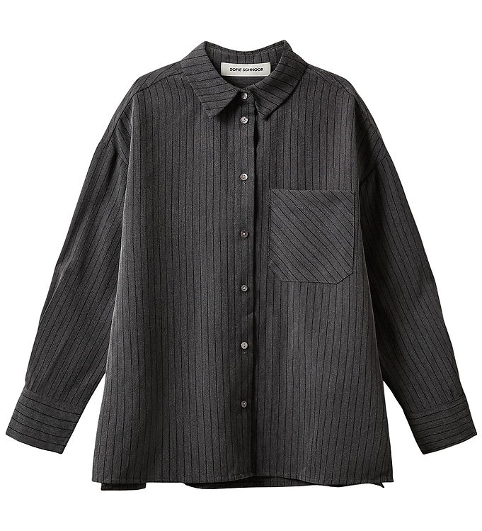 Sofie Schnoor Skjorte - KaliaSy - Dark Grey m. Striber