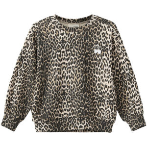 Sofie Schnoor Sweatshirt - Elissk - Light Brown Leopard m. Sølv