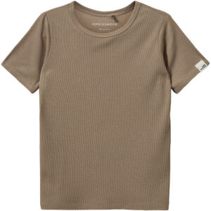 Sofie Schnoor T-Shirt - Rib - PiperSK - Dark Sand