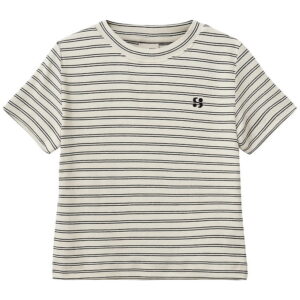 Sofie Schnoor T-shirt - LunaSY - Off White/Sortstribet