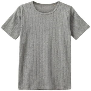 Sofie Schnoor T-shirt - Noos - PiperSY - Gråmeleret m. Hulmønste