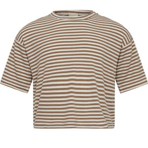 Sofie Schnoor T-shirt - Rib - Viskose - Feluca - Beige Striped