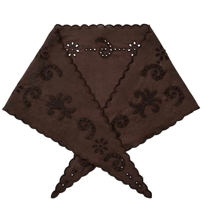 Sofie Schnoor Tørklæde - Hulmønster - Teasy Scarf - Dark Brown