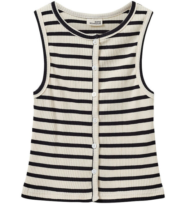 Sofie Schnoor Top - Rib - Tamiliasy - Black Striped