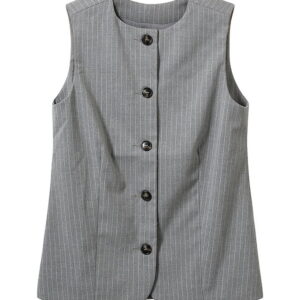 Sofie Schnoor Vest - MerthaSY - Gråmeleret m. Striber