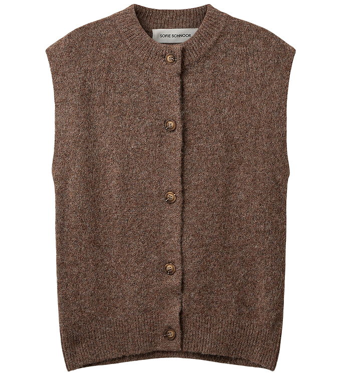 Sofie Schnoor Vest - Strik - MagSY - Brown Melange