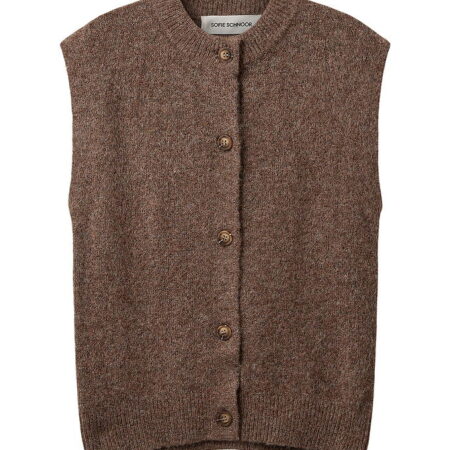 Sofie Schnoor Vest - Strik - MagSY - Brown Melange