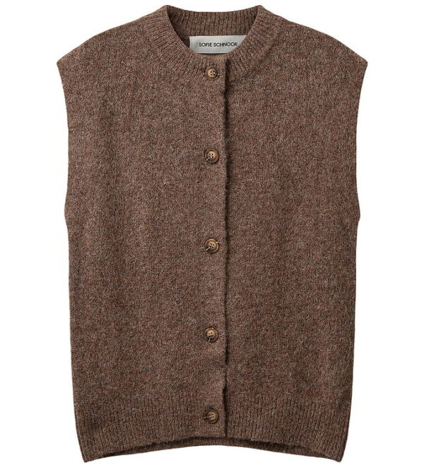 Sofie Schnoor Vest - Strik - MagSY - Brown Melange