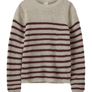 sofie Schnoor Bluse - Strik - Pollysy - Plum Stripe